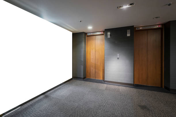 istock Blank billboard at the elevator entrance 1156391898