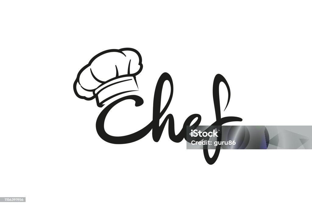 Creative Chef Hat Symbol Text Font Letter  Vector Design Illustration Chef's Hat stock vector