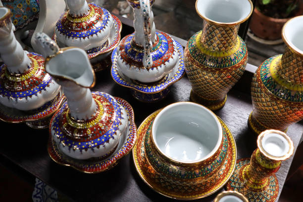 istock Benjarong is a Thai style craft. 1156393011