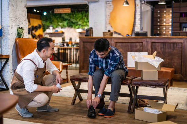 istock Luxury Shoe Shopping in Taipei 1156393567