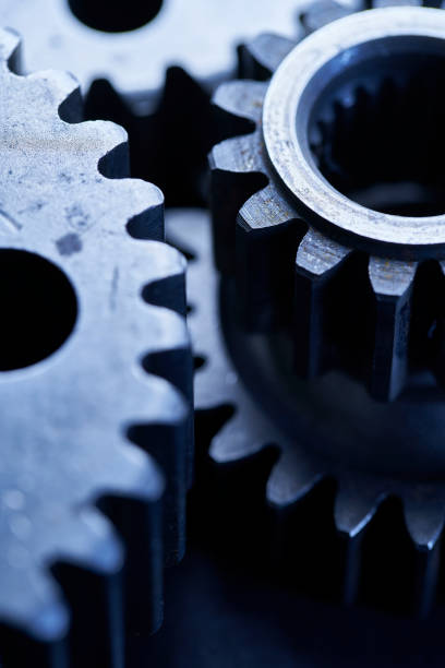 istock Metal Gears with blue tone 1156397164