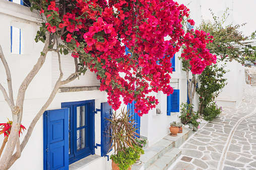 Beautiful Marpissa village, Paros island, Cyclades, Greece