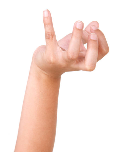 istock Boy hand gestures isolated over the white background. 1156398973