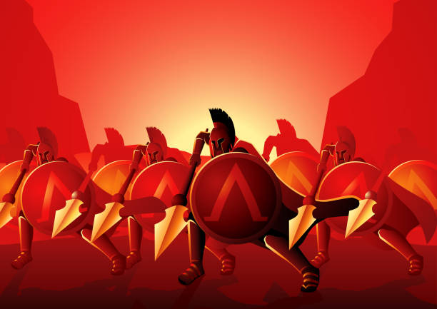 ilustrações, clipart, desenhos animados e ícones de 300 spartans na batalha de thermopylae - 300