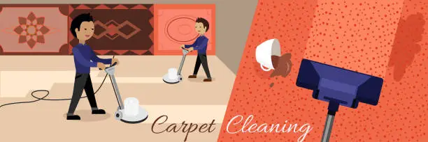 Vector illustration of Carpet Cleaning Service