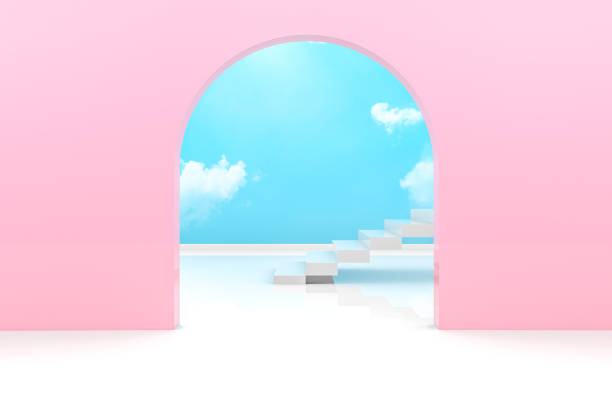 istock Natural beauty backdrop for product display. 3d natural scene with landscape background. 1156411904