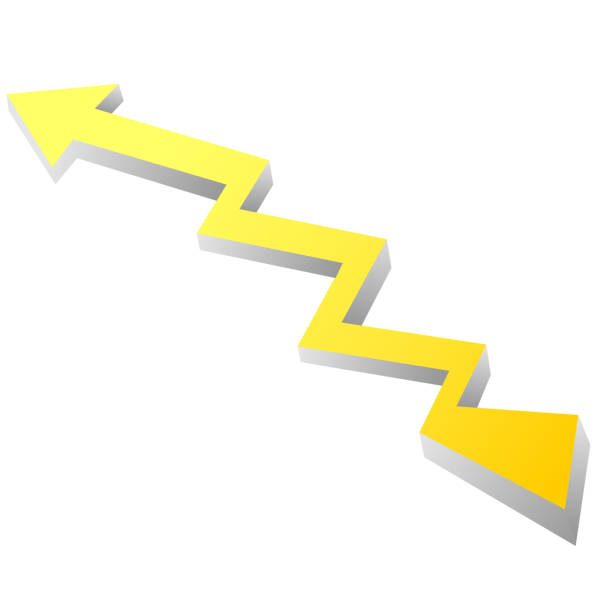 影のある黄色の矢印。 - stock market点のイラスト素材／クリップアート素材／マンガ素材／アイコン素材