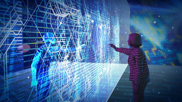 istock woman and man interacting with digital space 1156414071