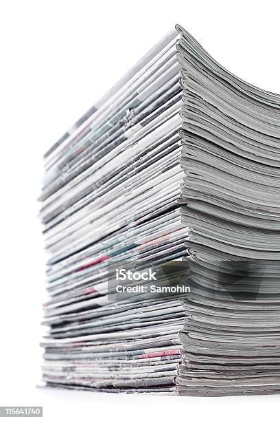 Newspaper Stack Stock Photo - Download Image Now - Article, Color Image, Correspondence