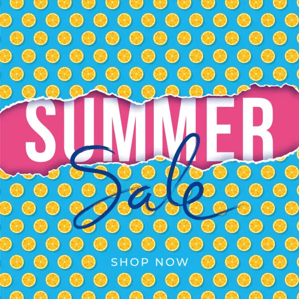 Vector illustration of Summer Sale design for advertising, banners, leaflets and flyers. Popsicle Seamless Pattern.