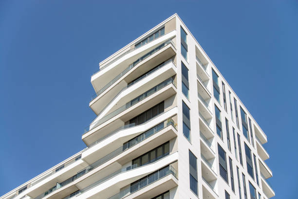 istock Residential tower with balconies in Frankfurt 1156425950
