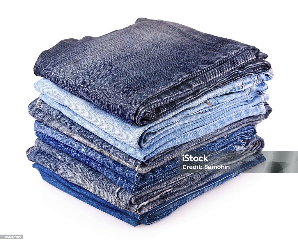 Скатанный джинсы - Стоковые фото Без людей роялти-фри