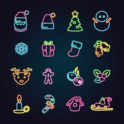 The vector files of Christmas icon set.