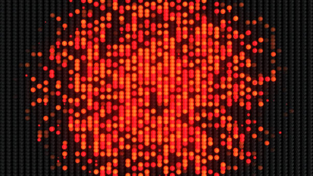 istock Popular Abstract led wall light Futuristic digital wave background 3d animation 1156437307
