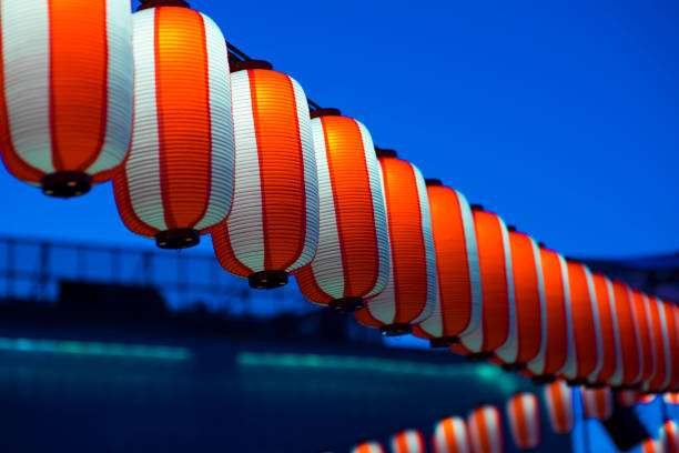 istock Asian Red Paper Lantern in the night 1156439072