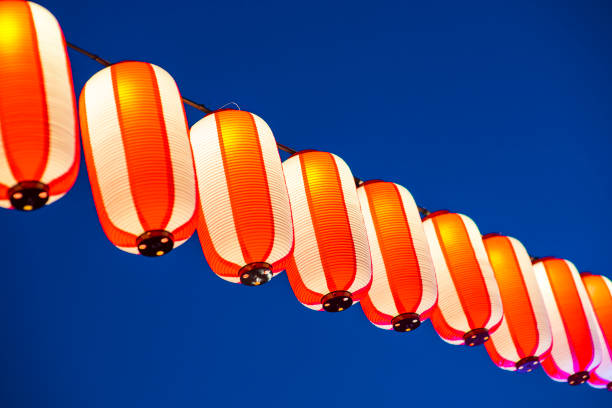 istock Asian Red Paper Lantern in the night 1156439082
