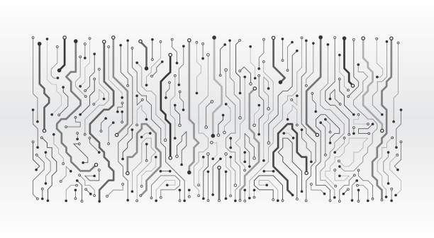 иллюстрация вектора платы по цепи. - circuit board abstract boarding technology stock illustrations