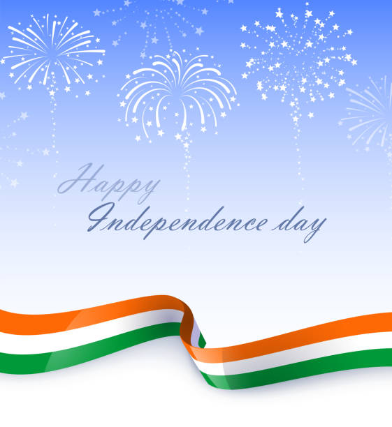 indian patriotism fireworks indian independence day patriotism celebration background Happy Independence Day images stock illustrations