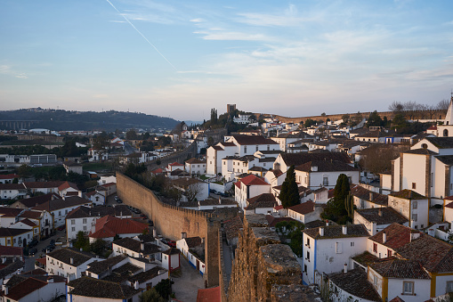 Obidos - a town based on hilltop, covered by fortress wall\n\nPortugal 2019