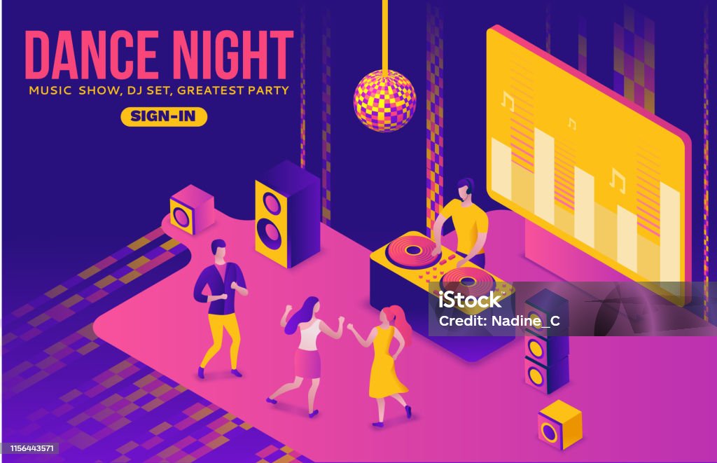 Party Isometric Concept Dj Playing Club Disco Music 3d Vector Illustration Dancing People Nightclub Dance Music Holiday Event Poster Corporate Gig Violet Yellow Pink Clubbing Cartoon Men Stock Illustration - Download Image Party Isometric Concept Dj Playing Club Disco Music 3d Vector Illustration Dancing People Nightclub Dance Music Holiday Event Poster Corporate Gig Violet Yellow Pink Clubbing Cartoon Men Stock Illustration - Download Image