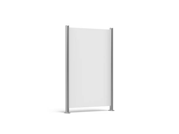 istock White blank empty high resolution Business roll up and standee banner display mock up template for your design presentation, 3d illustration 1156444934