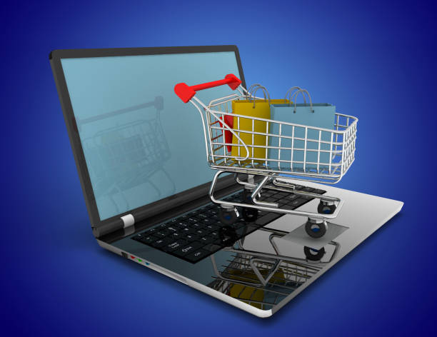 istock laptop and cart 1156446147