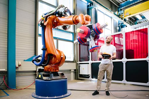 engineer, robotic arm, science, industry 4.0
