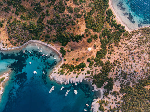istock Aerial View Wonderful Aegean Bays 1156450441