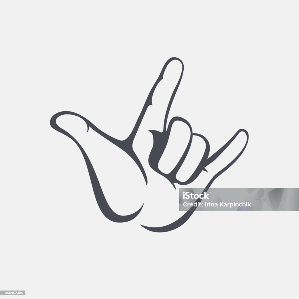 Rock & roll, sign of the horns simple vector icon. Rock Music stock vector