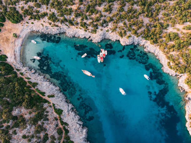 istock Aerial View Untouched Aegean Bay 1156453895