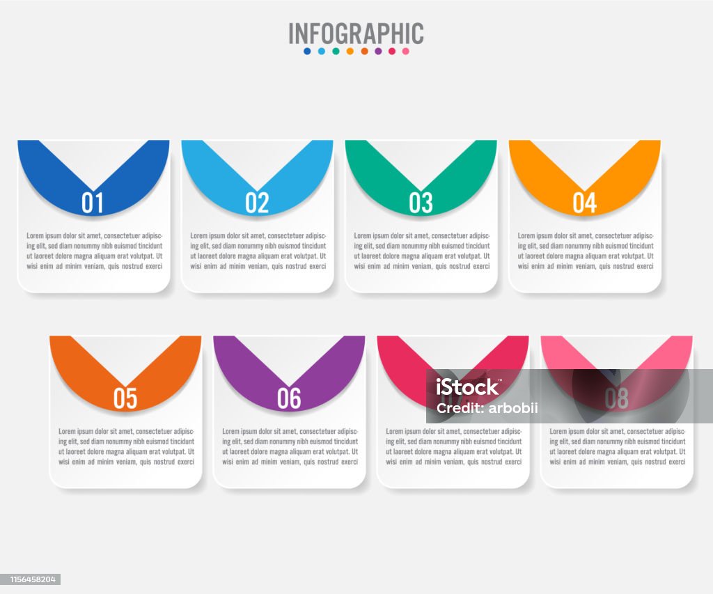 Infographics Label Business Infographic Labels Template With 8 Optionscreative Concept For ...