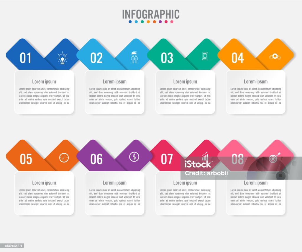 Infographics Label Business Infographic Labels Template With 8 Optionscreative Concept For ...