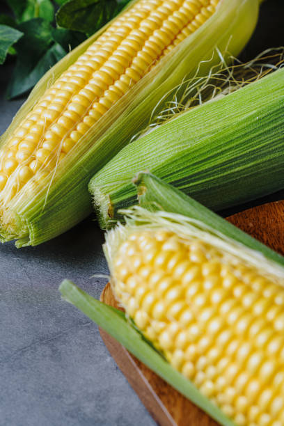 istock Grains of ripe corn on dark background 1156459999