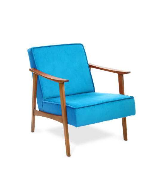 istock Blue Modern armchair on white background, included clipping path 1156461065