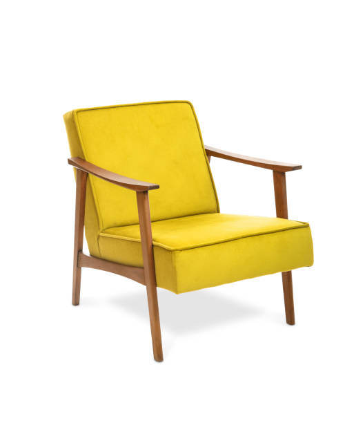 istock Yellow Modern armchair on white background, included clipping path 1156461125