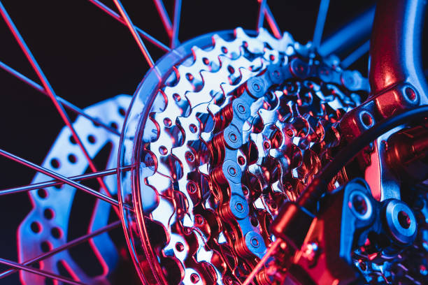 bicycle chain. gearshift. transmission. bicycle chain. gearshift. transmission. bicycle gear stock pictures, royalty-free photos & images