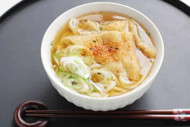 kitsune udon , japanese noodle dish