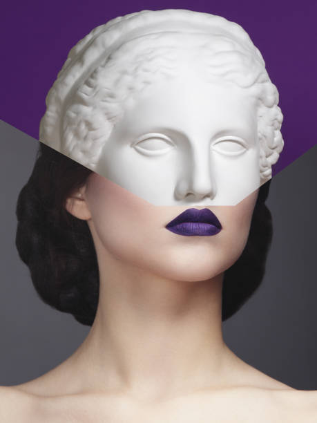 istock Collage with woman and plaster head 1156467620