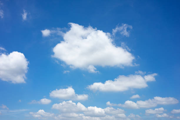 istock The sky is bright blue. There are clouds floating through. Feel relax when looking. See the sun on the sun. 1156469085