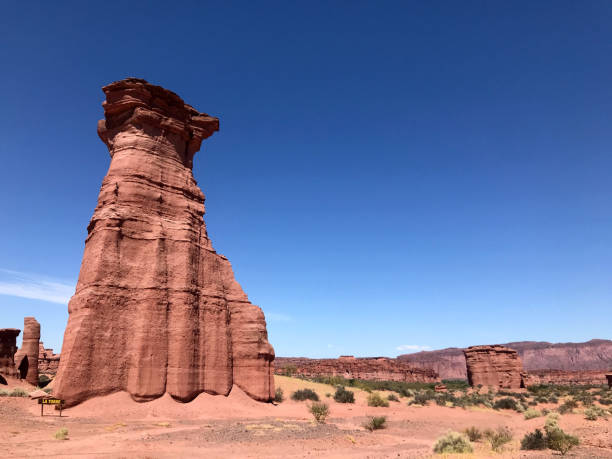 istock Argentinian red canyon blue sky landscape 1156471924