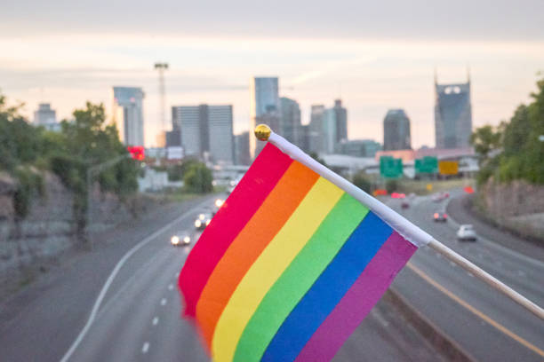 istock LGBTQI Flag in Nashville. 1156472108