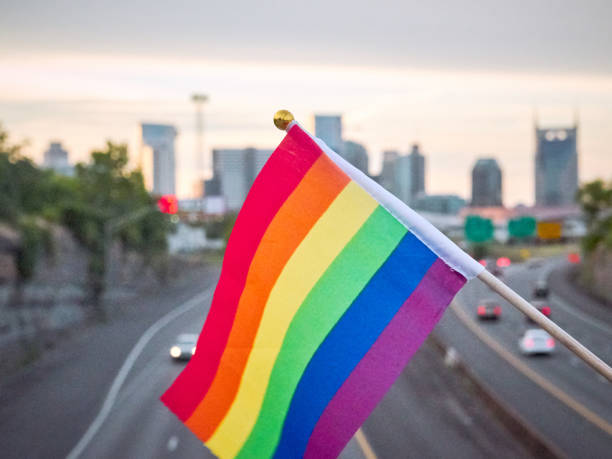 istock LGBTQI Flag in Nashville. 1156472684