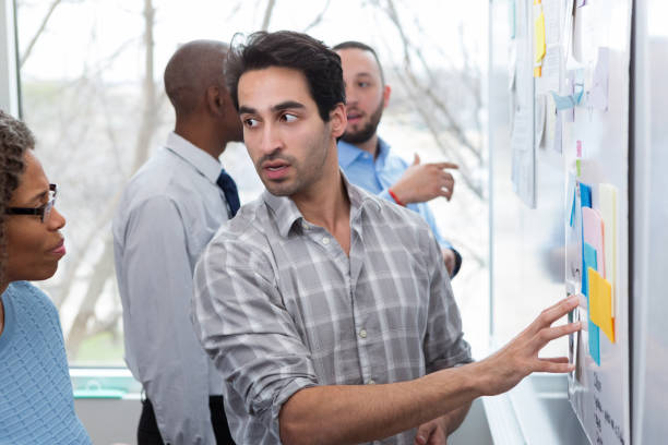 istock A young adult Middle Eastern man shares ideas 1156472950