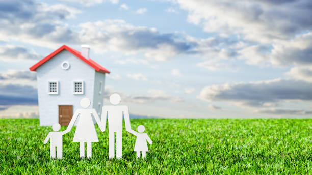 istock happy family with dream house 3d render 1156473668