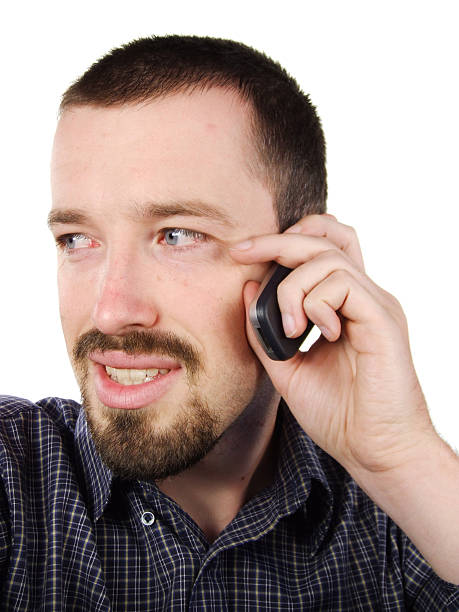 istock Talking to mobile phone - adult man 115647506