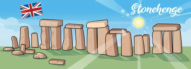 Vector illustration of Stonehenge ın England