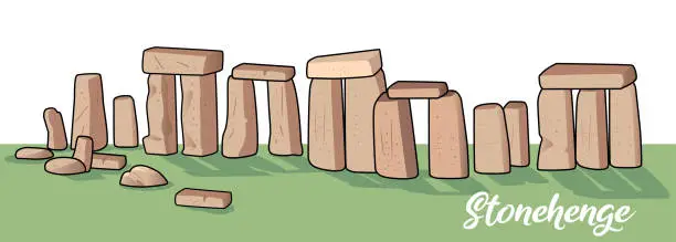 Vector illustration of Stonehenge ın England