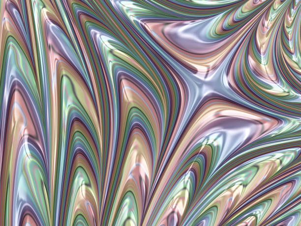 istock Pastel Pearl Oyster Seashell Wave Pattern Colorful Swirl Sea Shell Background Close-Up Shiny Multi Colored Texture Pretty Fractal Art 1156477608
