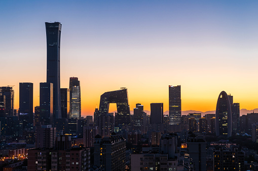 City skyline night view