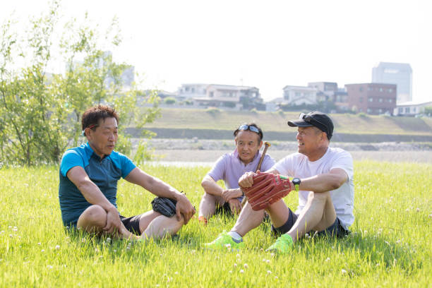 istock Senior man enjoying catch ball 1156481001